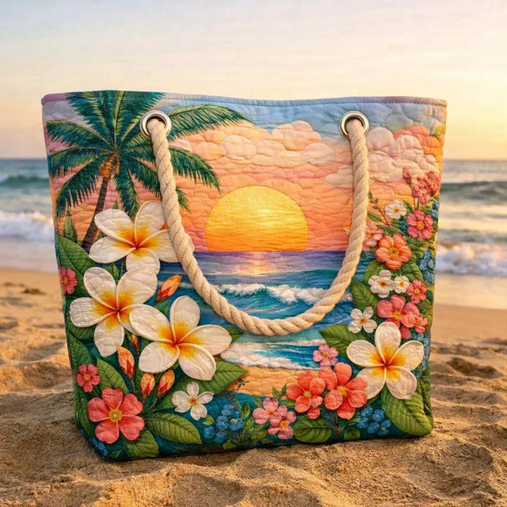 תיק חוף בעבודת יד - משב טרופי